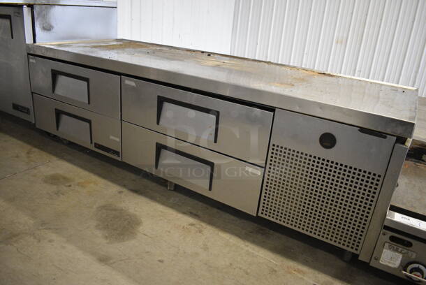 WOW! 2016 True Model TRCB-79 Stainless Steel Commercial 4 Drawer Chef Base on Commercial Casters. 115 Volts, 1 Phase. 79x31x25. Tested and Working!