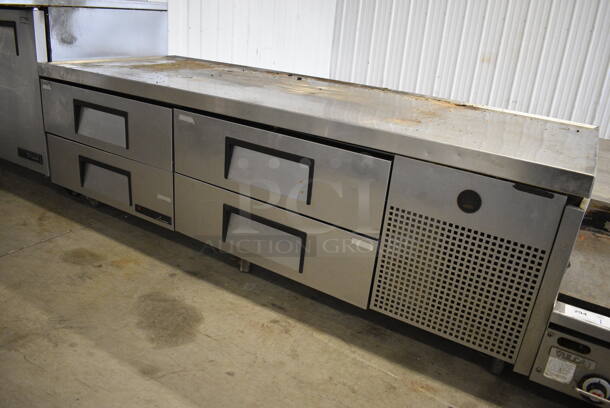 WOW! 2016 True Model TRCB-79 Stainless Steel Commercial 4 Drawer Chef Base on Commercial Casters. 115 Volts, 1 Phase. 79x31x25. Tested and Working! - Image 1 of 6