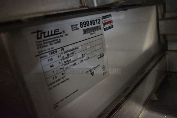 WOW! 2016 True Model TRCB-79 Stainless Steel Commercial 4 Drawer Chef Base on Commercial Casters. 115 Volts, 1 Phase. 79x31x25. Tested and Working! - Image 5 of 6