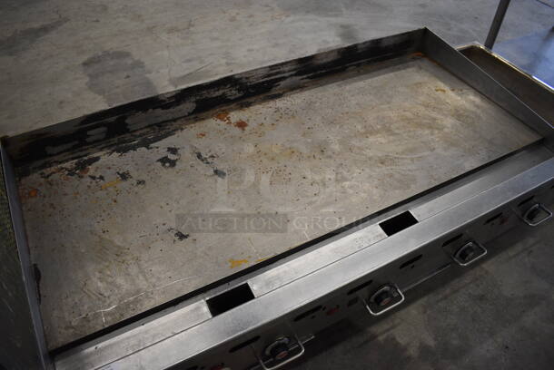 SWEET! Vulcan Stainless Steel Commercial Countertop Natural Gas Powered Flat Top Griddle w/ Thermostatic Controls. 60x32x15.5 - Image 4 of 6