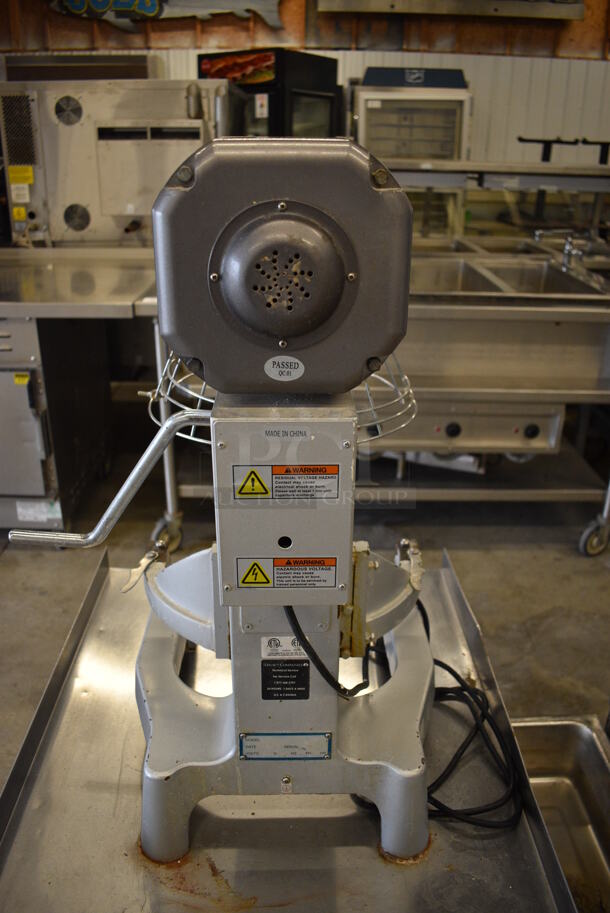 SWEET! 2015 General Model GEM120 Metal Commercial 12 Quart Planetary Mixer w/ Bowl Guard Mounted to Stainless Steel Equipment Stand. 110 Volts, 1 Phase. Mixer: 16x23x30, Stand: 25x30x26.5. Tested and Working! - Image 5 of 9