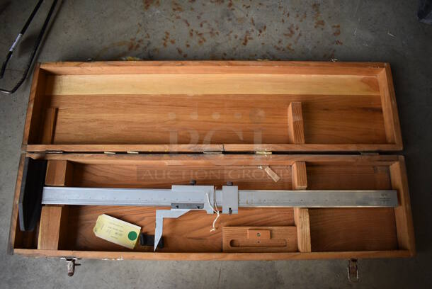 Scherr Tumico Tools No. 395-24 24" Vernier Height Gage w/ Wooden Case. 30x6x2, Case: 32.5x8.5x4.5 - Image 1 of 7