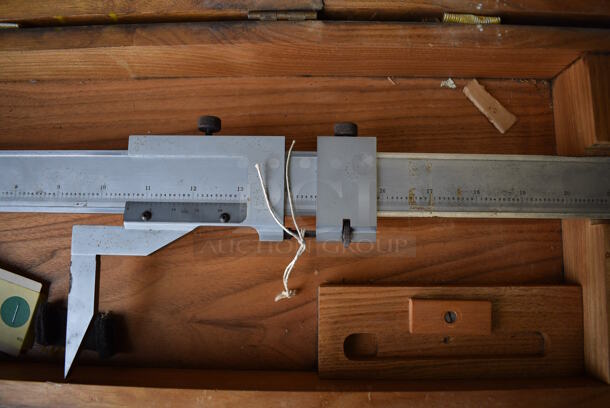 Scherr Tumico Tools No. 395-24 24" Vernier Height Gage w/ Wooden Case. 30x6x2, Case: 32.5x8.5x4.5 - Image 3 of 7