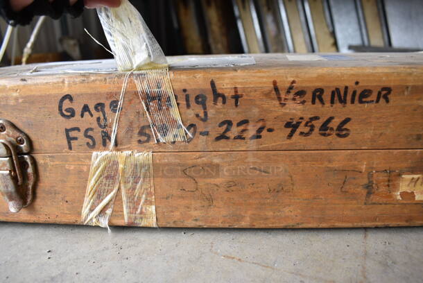 Scherr Tumico Tools No. 395-24 24" Vernier Height Gage w/ Wooden Case. 30x6x2, Case: 32.5x8.5x4.5 - Image 7 of 7