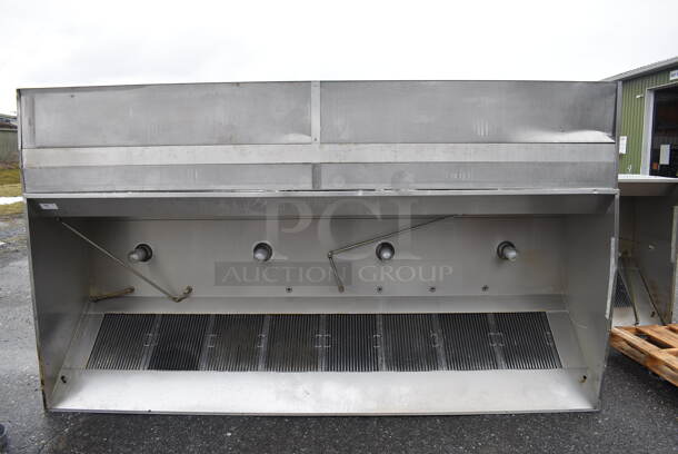FANTASTIC! 11.5' Greasemaster Model 5430 GSN-2 Stainless Steel Commercial Grease Hood w/ Filters and Make Up Air Vent. 138x30x54