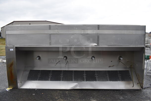 FANTASTIC! 13' Greasemaster Model 5430 GSN-2 SELF CONTAINED Stainless Steel Commercial Grease Hood w/ Filters and Make Up Air Vent. Does Not Include Fire Suppression Tank. 168x30x54 - Image 1 of 12