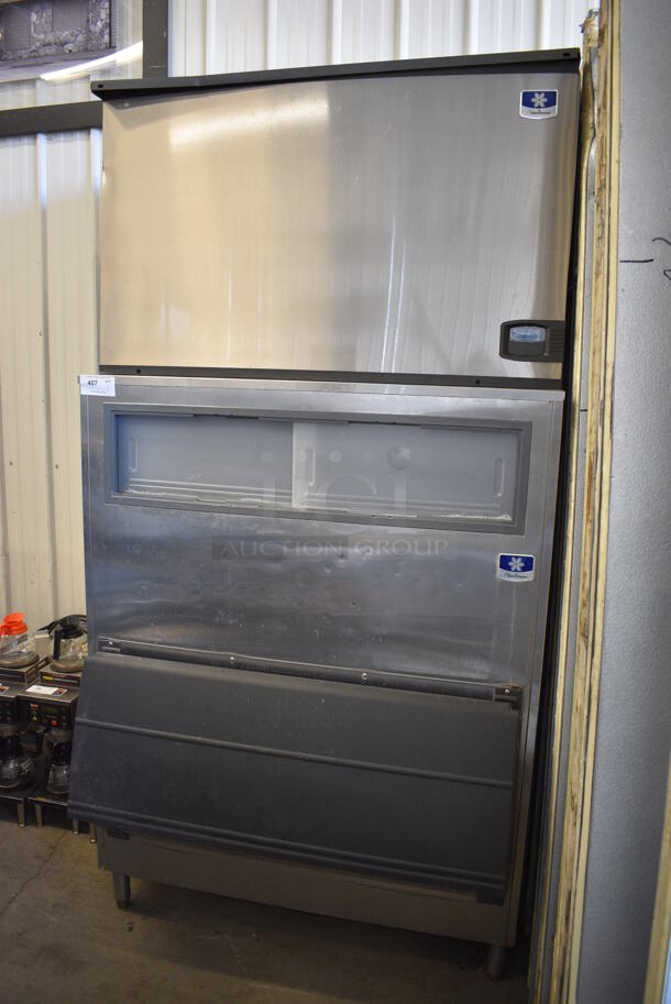 BEAUTIFUL! LATE MODEL! Manitowoc Model IY1496N-261X Stainless Steel Commercial Ice Machine Head on Stainless Steel Bin. 208-230 Volts, 1 Phase. 48x40x93 - Image 2 of 8