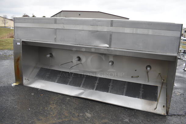 FANTASTIC! 13' Greasemaster Model 5430 GSN-2 SELF CONTAINED Stainless Steel Commercial Grease Hood w/ Filters and Make Up Air Vent. Does Not Include Fire Suppression Tank. 168x30x54 - Image 12 of 12