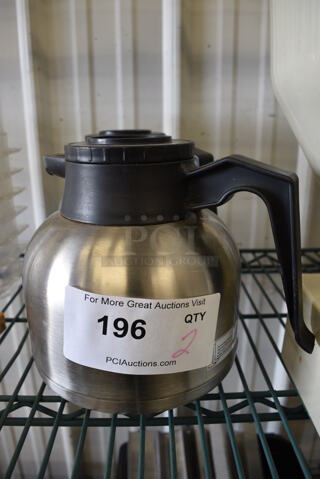 2 Metal Coffee Pots. 9x7x8. 2 Times Your Bid!