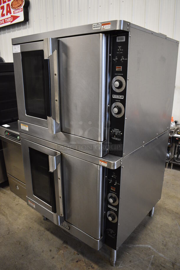 2 GORGEOUS! Hobart Model HEC40 Stainless Steel Commercial Electric Powered Full Size Convection Ovens w/ View Through Door, Solid Door, Metal Oven Racks and Thermostatic Controls. 480 Volts, 3 Phase. 38x40x66. 2 Times Your Bid! - Image 2 of 7