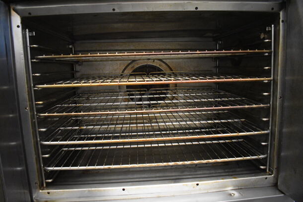 2 GORGEOUS! Hobart Model HEC40 Stainless Steel Commercial Electric Powered Full Size Convection Ovens w/ View Through Door, Solid Door, Metal Oven Racks and Thermostatic Controls. 480 Volts, 3 Phase. 38x40x66. 2 Times Your Bid! - Image 3 of 7