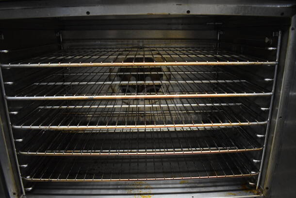 2 GORGEOUS! Hobart Model HEC40 Stainless Steel Commercial Electric Powered Full Size Convection Ovens w/ View Through Door, Solid Door, Metal Oven Racks and Thermostatic Controls. 480 Volts, 3 Phase. 38x40x66. 2 Times Your Bid! - Image 6 of 7