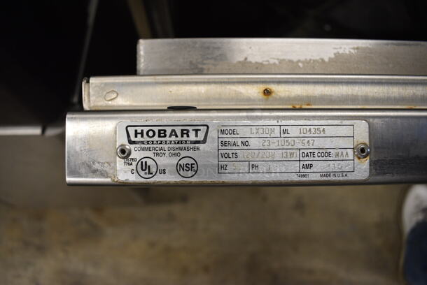 FANTASTIC! Hobart Model LX30H Stainless Steel Commercial Undercounter Dishwasher. 120/208 Volts, 1 Phase. 24x25x33.5 - Image 4 of 8