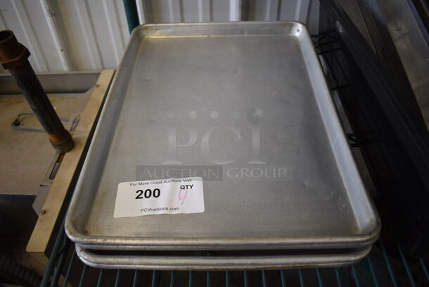 4 Metal Half Size Baking Pans. 13x18x1. 4 Times Your Bid!