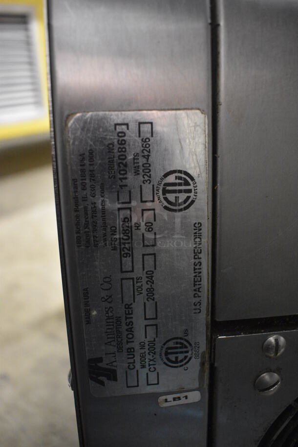 NICE! AJ Antunes Model CTX-200L Stainless Steel Commercial Countertop Club Toaster. 208-240 Volts, 1 Phase. 9.5x21x19.5 - Image 10 of 10