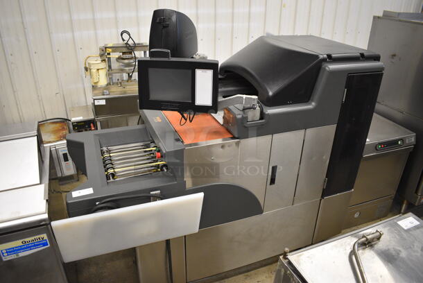 FANTASTIC! Hobart Model AWS Metal Commercial Floor Style Wrapping Station w/ Hobart Model EPCP Touch Screen and Label Printer on Commercial Casters. 120/208-240 Volts, 1 Phase. 79x49x66 - Image 1 of 10
