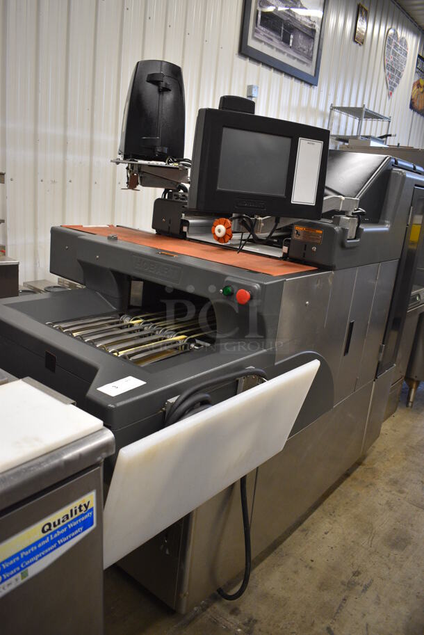 FANTASTIC! Hobart Model AWS Metal Commercial Floor Style Wrapping Station w/ Hobart Model EPCP Touch Screen and Label Printer on Commercial Casters. 120/208-240 Volts, 1 Phase. 79x49x66 - Image 6 of 10