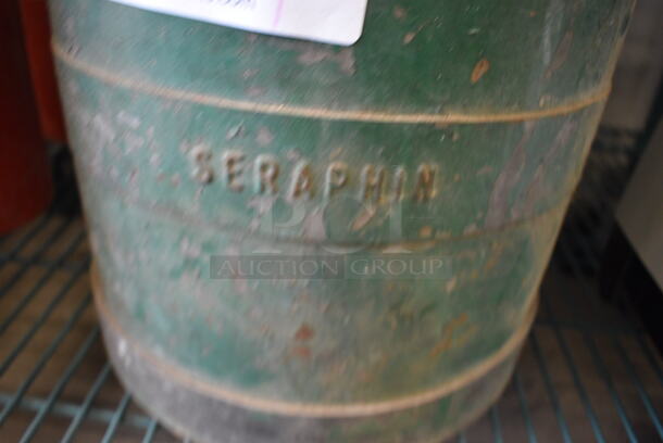 Seraphim Green Metal Bucket. 11x11x22 - Image 3 of 3