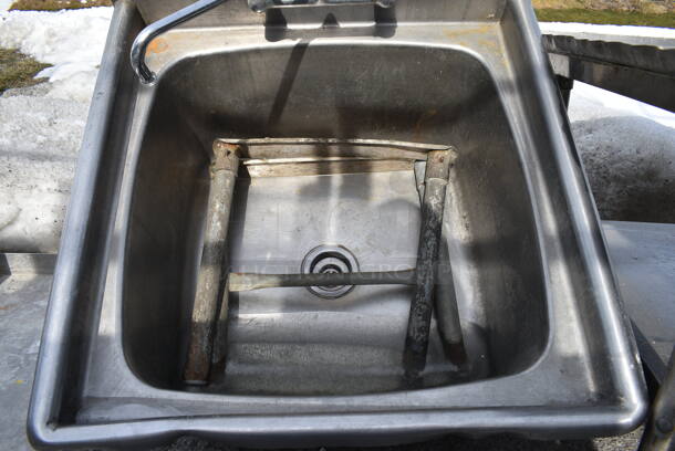 Eagle Stainless Steel Commercial Single Bay Sink w/ Faucet, Handles and Legs. 29x30x35 - Image 2 of 4