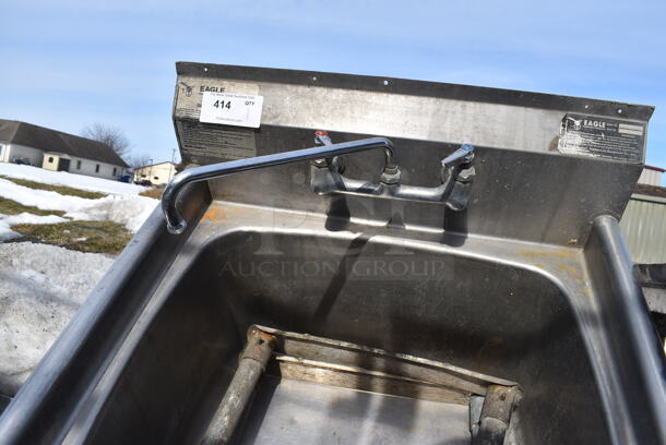 Eagle Stainless Steel Commercial Single Bay Sink w/ Faucet, Handles and Legs. 29x30x35 - Image 3 of 4