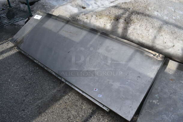 Stainless Steel Shelf w/ Wall Mount Brackets. 55x18x12 - Image 1 of 3