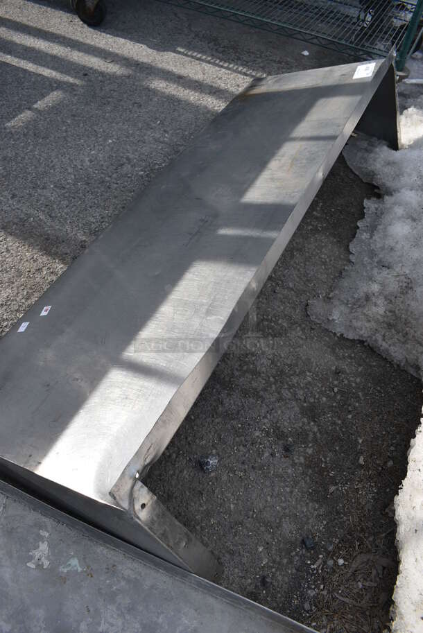 Stainless Steel Shelf w/ Wall Mount Brackets. 55x18x12 - Image 2 of 3