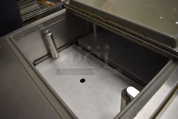 WOW! Shelleyglas Stainless Steel Commercial Floor Style Refrigerated Well w/ Tray Slide. 50x40x38. Tested and Working! - Image 5 of 11