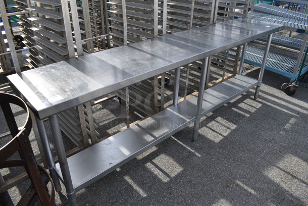 Stainless Steel Commercial Table w/ Undershelf. 96x18x35