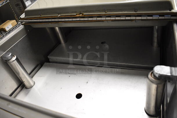 WOW! Shelleyglas Stainless Steel Commercial Floor Style Refrigerated Well w/ Tray Slide. 50x40x38. Tested and Working! - Image 6 of 11