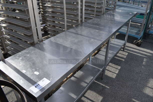 Stainless Steel Commercial Table w/ Undershelf. 96x18x35 - Image 2 of 3