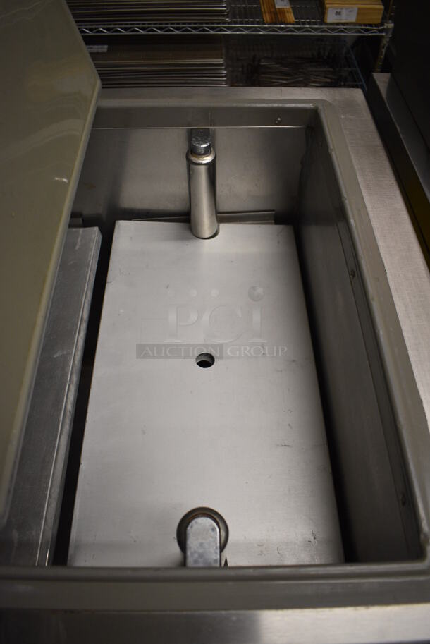 WOW! Shelleyglas Stainless Steel Commercial Floor Style Refrigerated Well w/ Tray Slide. 50x40x38. Tested and Working! - Image 7 of 11