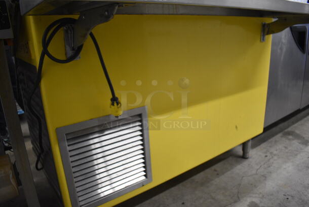 WOW! Shelleyglas Stainless Steel Commercial Floor Style Refrigerated Well w/ Tray Slide. 50x40x38. Tested and Working! - Image 9 of 11