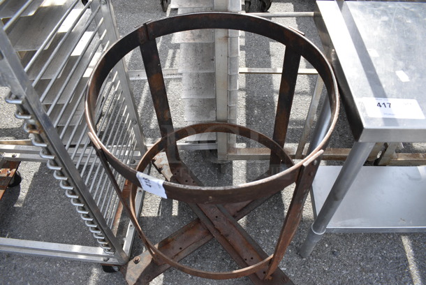 Metal Mixing Bowl Dolly on Commercial Casters. 31x31x33 - Image 3 of 4