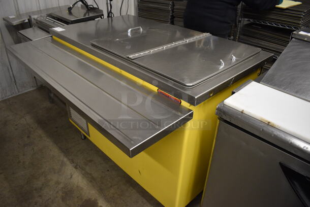 WOW! Shelleyglas Stainless Steel Commercial Floor Style Refrigerated Well w/ Tray Slide. 50x40x38. Tested and Working! - Image 11 of 11