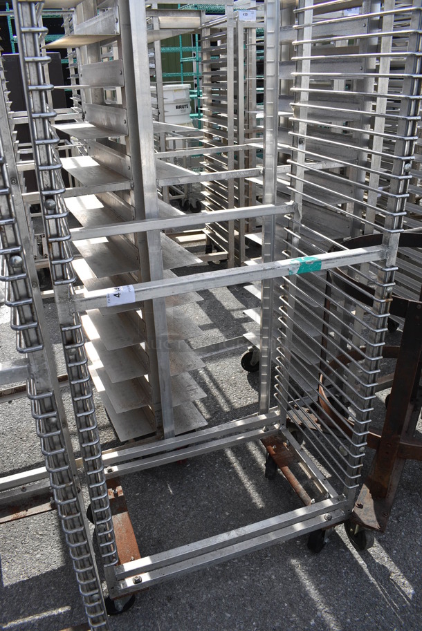 Metal Commercial Pan Transport Rack on Commercial Casters. 28.5x18x88 - Image 3 of 4