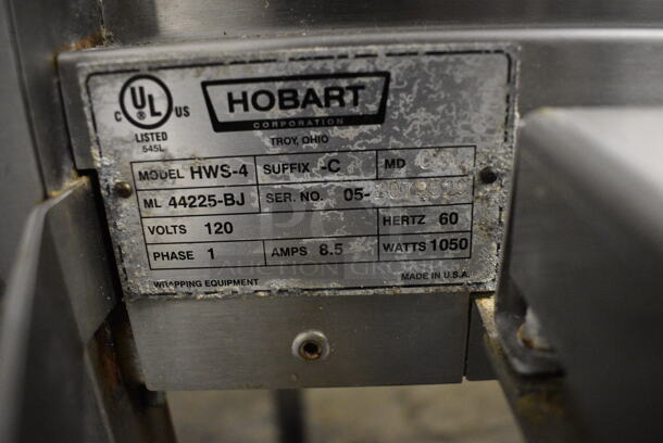 SWEET! Hobart Model HWS-4 Stainless Steel Commercial Floor Style Heat Seal Shrink Wrapping Station w/ Hobart Model EPCP Monitor and Label Printer. 120 Volts, 1 Phase. 46x40x60. Tested and Working! - Image 4 of 7