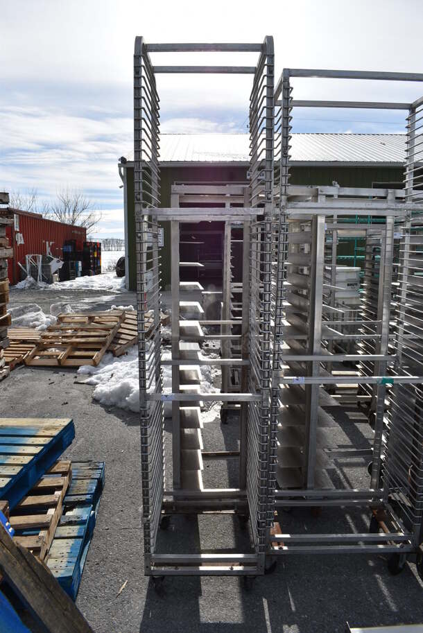 Metal Commercial Pan Transport Rack on Commercial Casters. 20.5x24x92 - Image 1 of 3