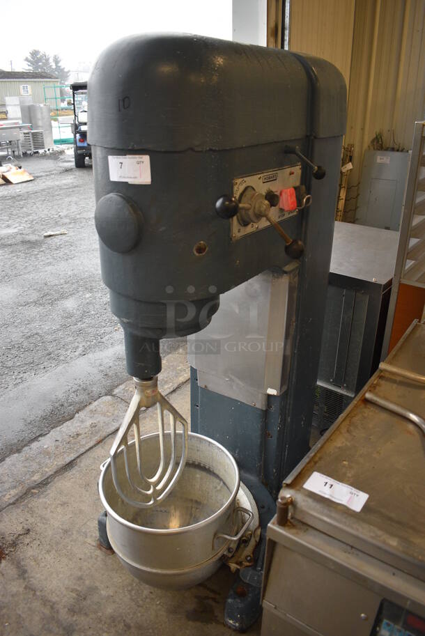FANTASTIC! Hobart Model M-802 Metal Commercial Floor Style 80 Quart Planetary Mixer w/ Bowl Adaptor, Stainless Steel Mixing Bowl and Paddle Attachment. Bowl and Attachment Is 40 Quart. 200 Volts, 3 Phase. 30x42x65 - Image 1 of 11