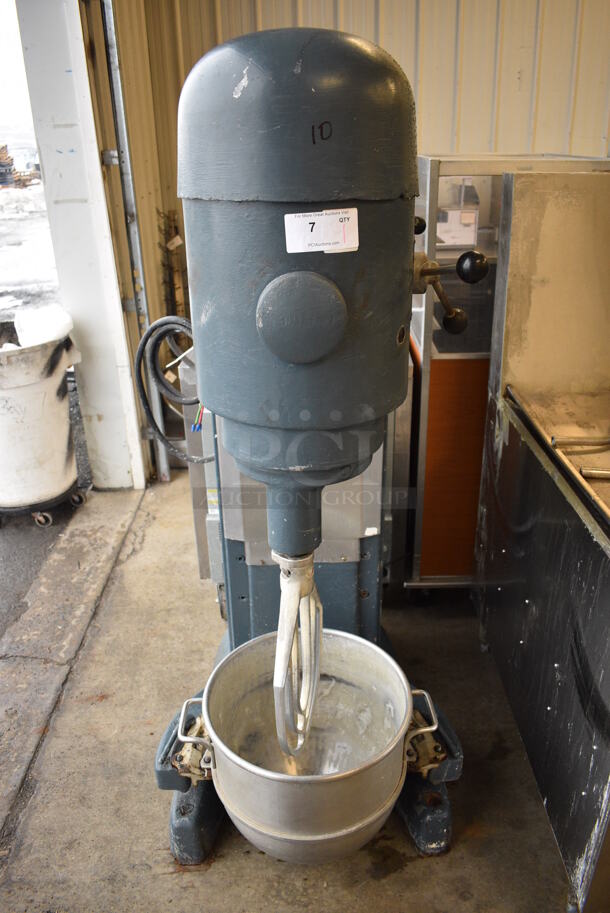 FANTASTIC! Hobart Model M-802 Metal Commercial Floor Style 80 Quart Planetary Mixer w/ Bowl Adaptor, Stainless Steel Mixing Bowl and Paddle Attachment. Bowl and Attachment Is 40 Quart. 200 Volts, 3 Phase. 30x42x65 - Image 2 of 11
