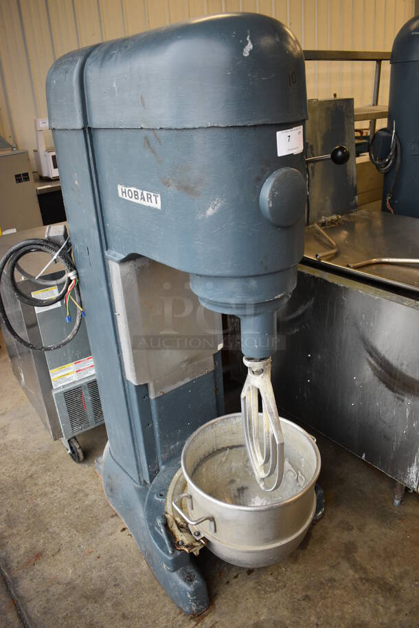 FANTASTIC! Hobart Model M-802 Metal Commercial Floor Style 80 Quart Planetary Mixer w/ Bowl Adaptor, Stainless Steel Mixing Bowl and Paddle Attachment. Bowl and Attachment Is 40 Quart. 200 Volts, 3 Phase. 30x42x65 - Image 3 of 11