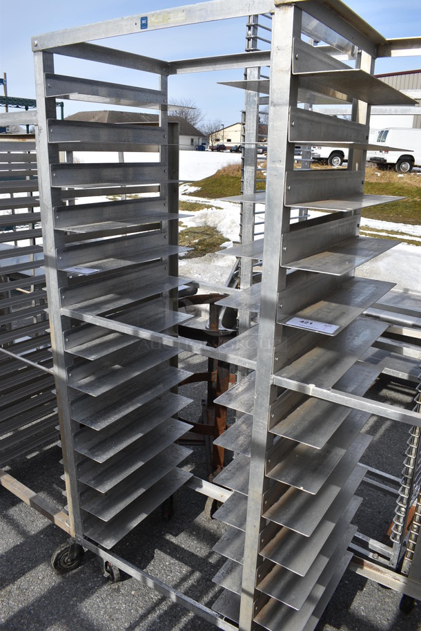 Metal Commercial Pan Transport Rack on Commercial Casters. 30x21x72 - Image 1 of 3
