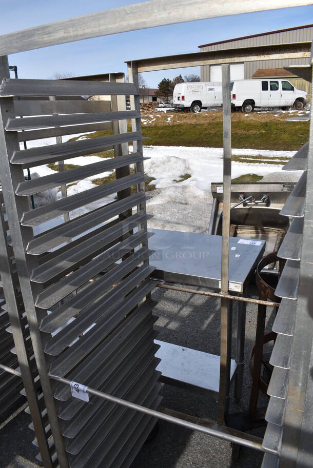 Metal Commercial Pan Transport Rack on Commercial Casters. 26.5x23.5x64.5 - Image 2 of 3