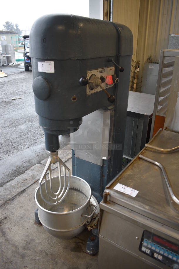 FANTASTIC! Hobart Model M-802 Metal Commercial Floor Style 80 Quart Planetary Mixer w/ Bowl Adaptor, Stainless Steel Mixing Bowl and Paddle Attachment. Bowl and Attachment Is 40 Quart. 200 Volts, 3 Phase. 30x42x65 - Image 11 of 11