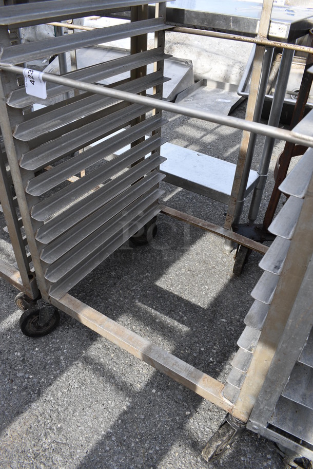 Metal Commercial Pan Transport Rack on Commercial Casters. 26.5x23.5x64.5 - Image 3 of 3