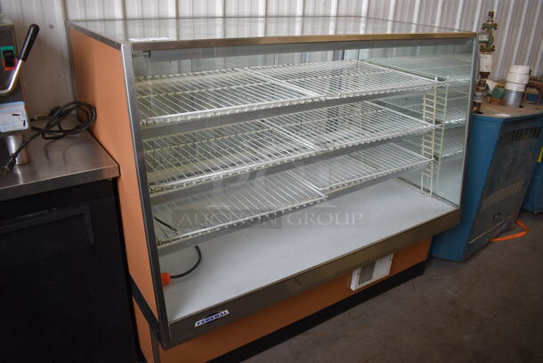 NICE! Federal Metal Commercial Floor Style Dry Display Case Merchandiser w/ Poly Coated Racks. 59x35x50 - Image 1 of 5