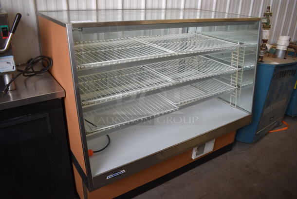 NICE! Federal Metal Commercial Floor Style Dry Display Case Merchandiser w/ Poly Coated Racks. 59x35x50