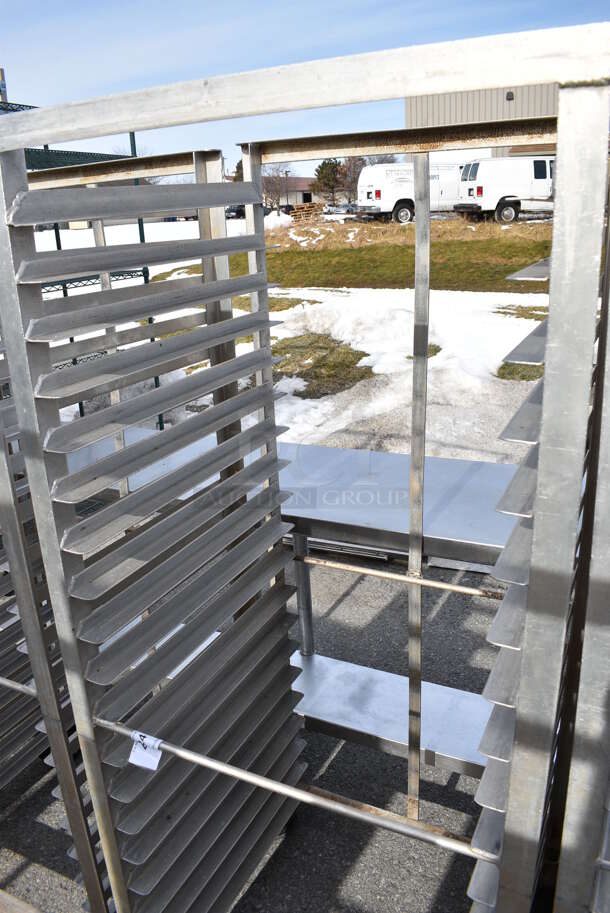 Metal Commercial Pan Transport Rack on Commercial Casters. 26.5x23.5x63 - Image 2 of 3