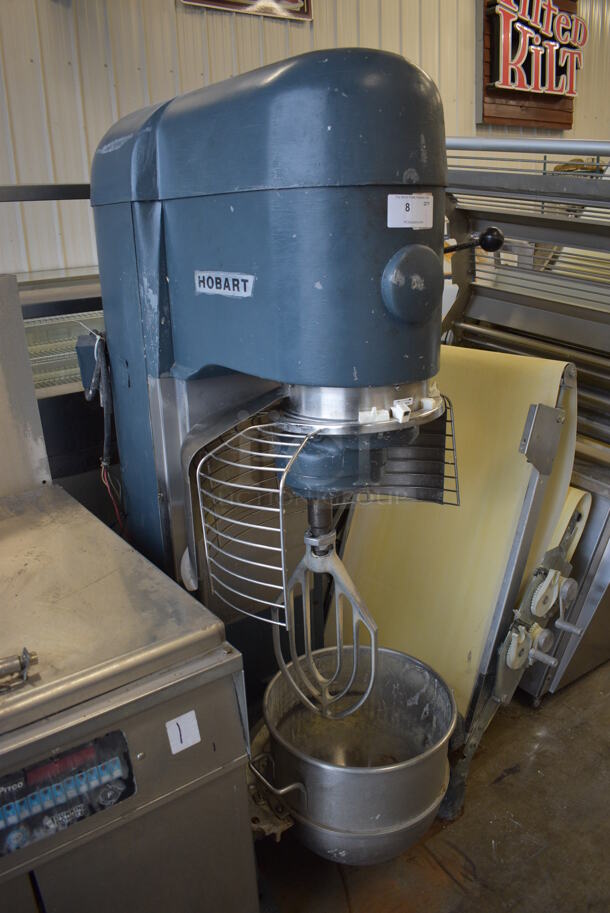 FANTASTIC! Hobart Model V-1401 Metal Commercial Floor Style 140 Quart Planetary Mixer w/ Bowl Guard, Bowl Adaptor, Stainless Steel Mixing Bowl and Paddle Attachment. Bowl and Attachment Are 40 Quart. 200 Volts, 3 Phase. 30x45x71 - Image 5 of 12