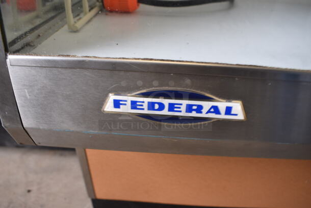 NICE! Federal Metal Commercial Floor Style Dry Display Case Merchandiser w/ Poly Coated Racks. 59x35x50 - Image 5 of 5