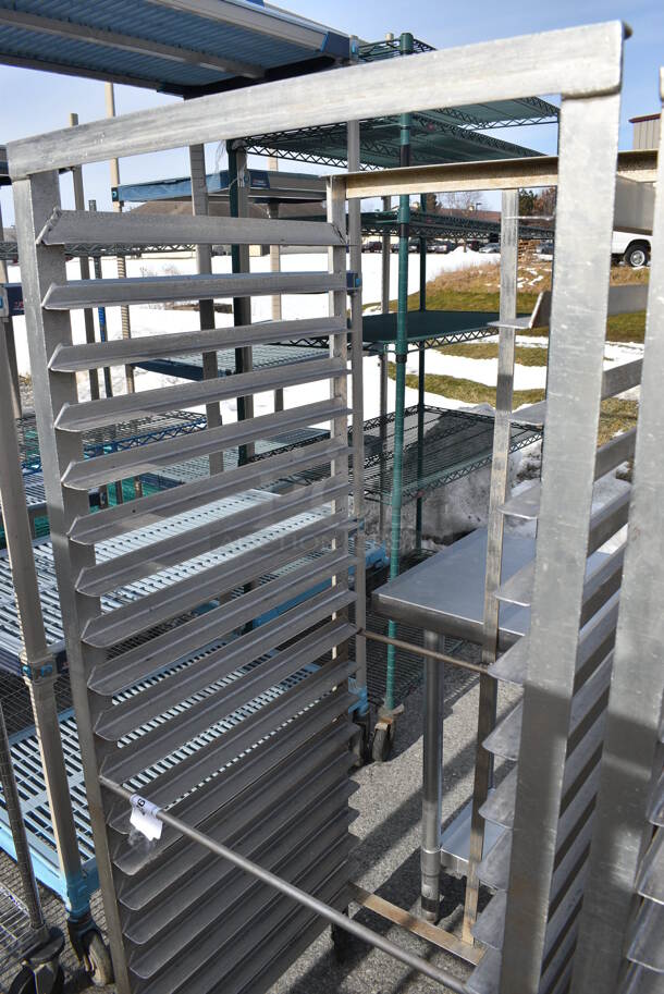 Metal Commercial Pan Transport Rack on Commercial Casters. 26.5x23.5x63.5 - Image 2 of 3